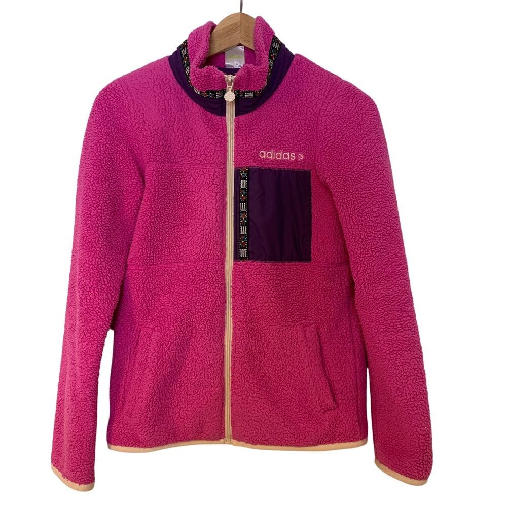 Adidas Vintage Pink Neo Fleece Japan M US XS/S Jacket